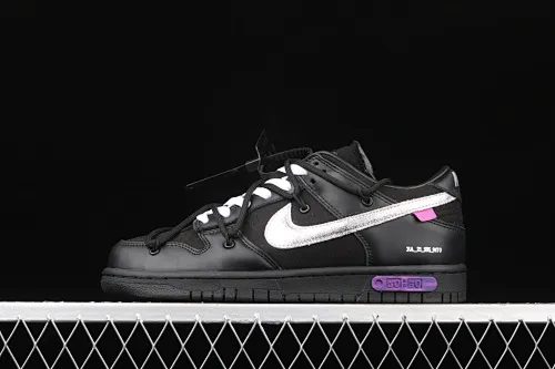 All Categories Nk SB Dunk Series Nk SB Dunk Low Low-top Sneakers Pure Original Version OF x Nk Dunk Low “04 of 50” OW All Black Casual Sports Skateboard Shoes DM1602-001